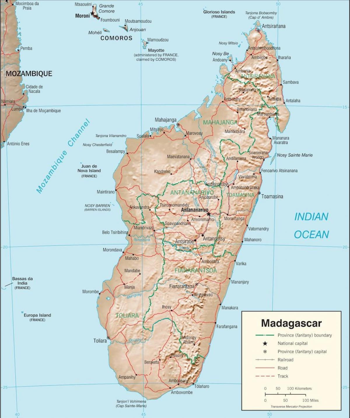 მადაგასკარი ქვეყანა რუკა
