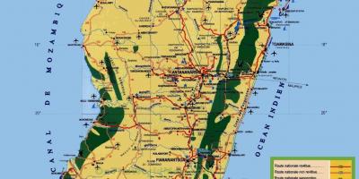 მადაგასკარი ტურისტული ატრაქციონები რუკა