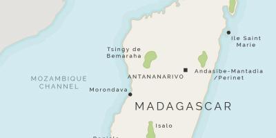 რუკა მადაგასკარი და მიმდებარე კუნძულები