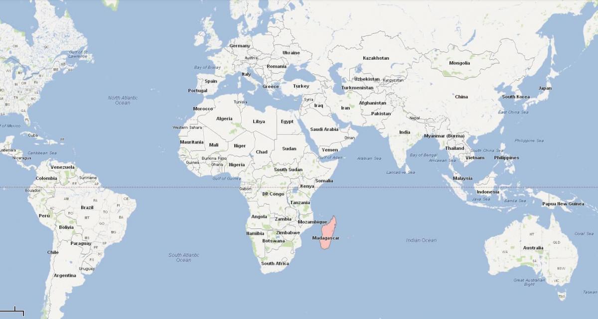 მსოფლიო რუკა გვიჩვენებს, მადაგასკარი