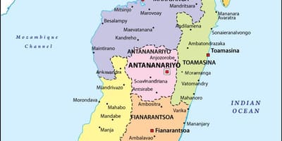 რუკა, პოლიტიკური რუკა მადაგასკარი